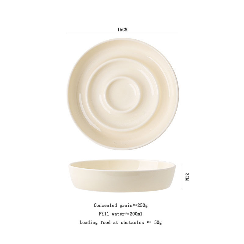 Beige slow food bowl