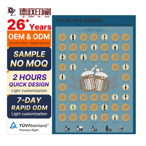 2024 fabrika doğrudan satmak özel Logo desen 50 al yapımı bira Club Bar kullanımı Scratch Off Poster - Product Image 1