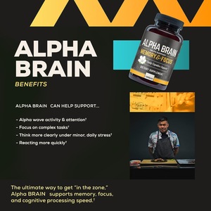 Fabrik preis Alpha Brain Kapseln Funktionen Ergänzung Fokus Konzentration Gedächtnis Alpha Kapseln - Product Image 2