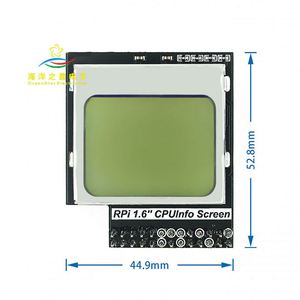 1,6-Zoll-TN-LCD-Bildschirm mit Hintergrund beleuchtungs schalter Kompatibles CPU-Info-Display für Raspberry Pi 3B - Product Image 2