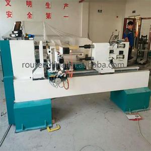 Máquina enrutadora de tallado, torno de torneado de madera cnc automático de 4 ejes, rotativa Doble - Product Image 2