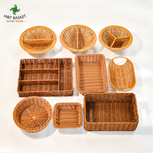 2025 OEM H & T Banneton PP nhà bếp dệt nhựa thực phẩm giặt Nắp món quà cản trở tre mây <span class=keywords><strong>wicker</strong></span> tổ chức dệt lưu trữ giỏ - Product Image 5