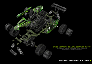 Remote Control Building Kits STEM Toys 4WD Remote Control Cars <strong>RC</strong> <strong>Monster</strong> for Kids - Product Image 2