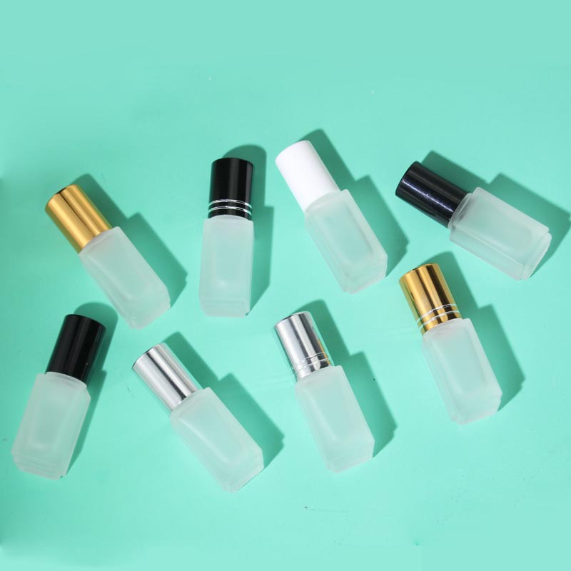 Cuerpo de botella cuadrada esmerilada de 3 ml.
