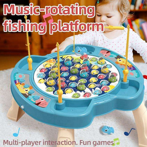 2025 Trẻ Em Hot Bán Giáo Dục Ocen Điện Âm Nhạc Câu Cá Bảng Đồ Chơi Đôi Trò Chơi Phim Hoạt Hình Xoay Cần Câu Bảng Đồ Chơi - Product Image 2