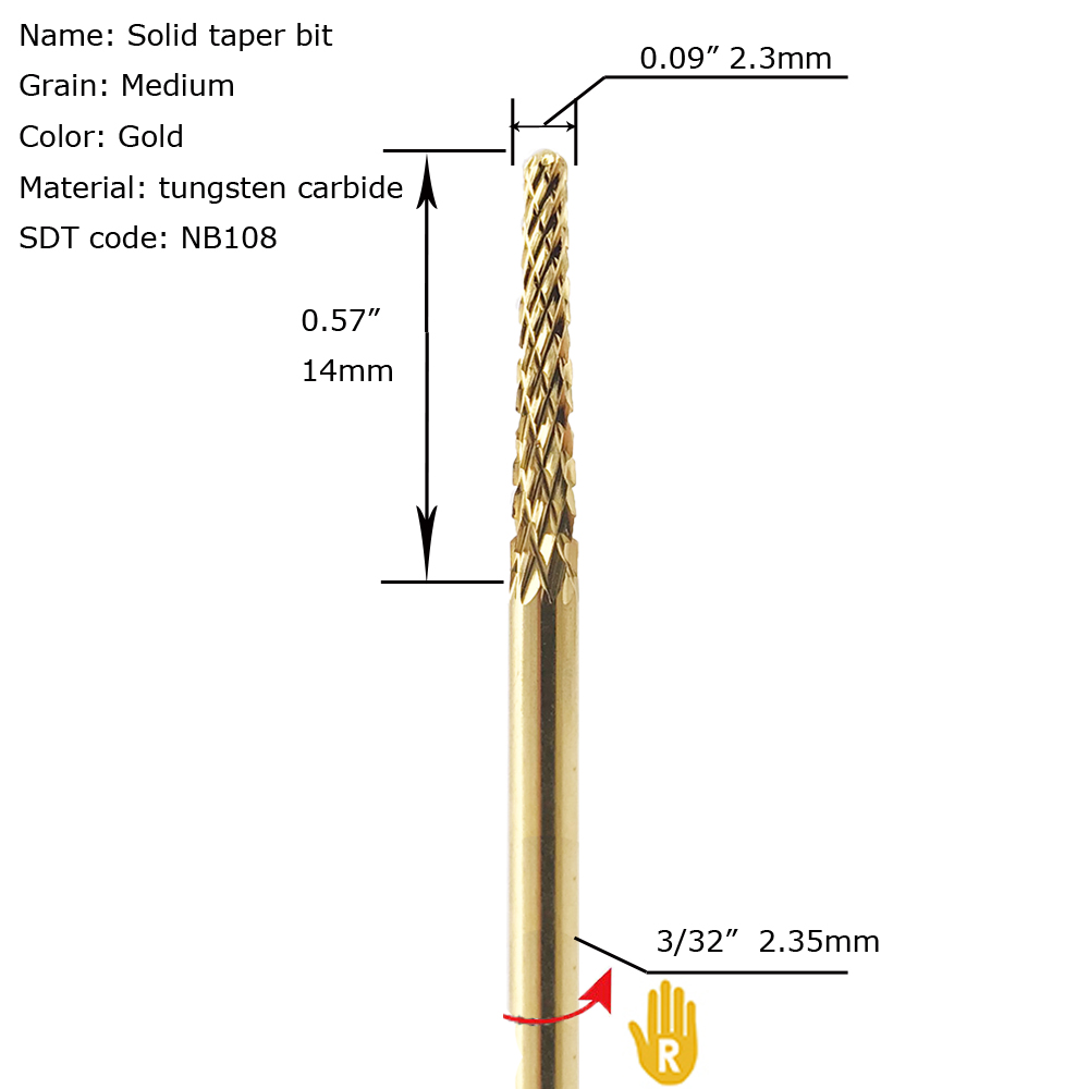 2.3*14.5mm tête or