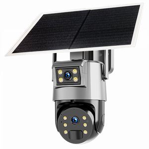 Ubox 4G Solar al aire libre de doble lente de seguridad inalámbrica CCTV alimentado por batería con tarjeta Sim Función de visión nocturna Wifi Cámara Ip - Product Image 1