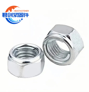 Nhà máy trực tiếp mạ kẽm tất cả các kim loại hình lục giác khóa hạt tự khóa M4 M5 M6 M8 M10 M12 M16 chống nới lỏng tấm sắt hạt miễn phí - Product Image 1