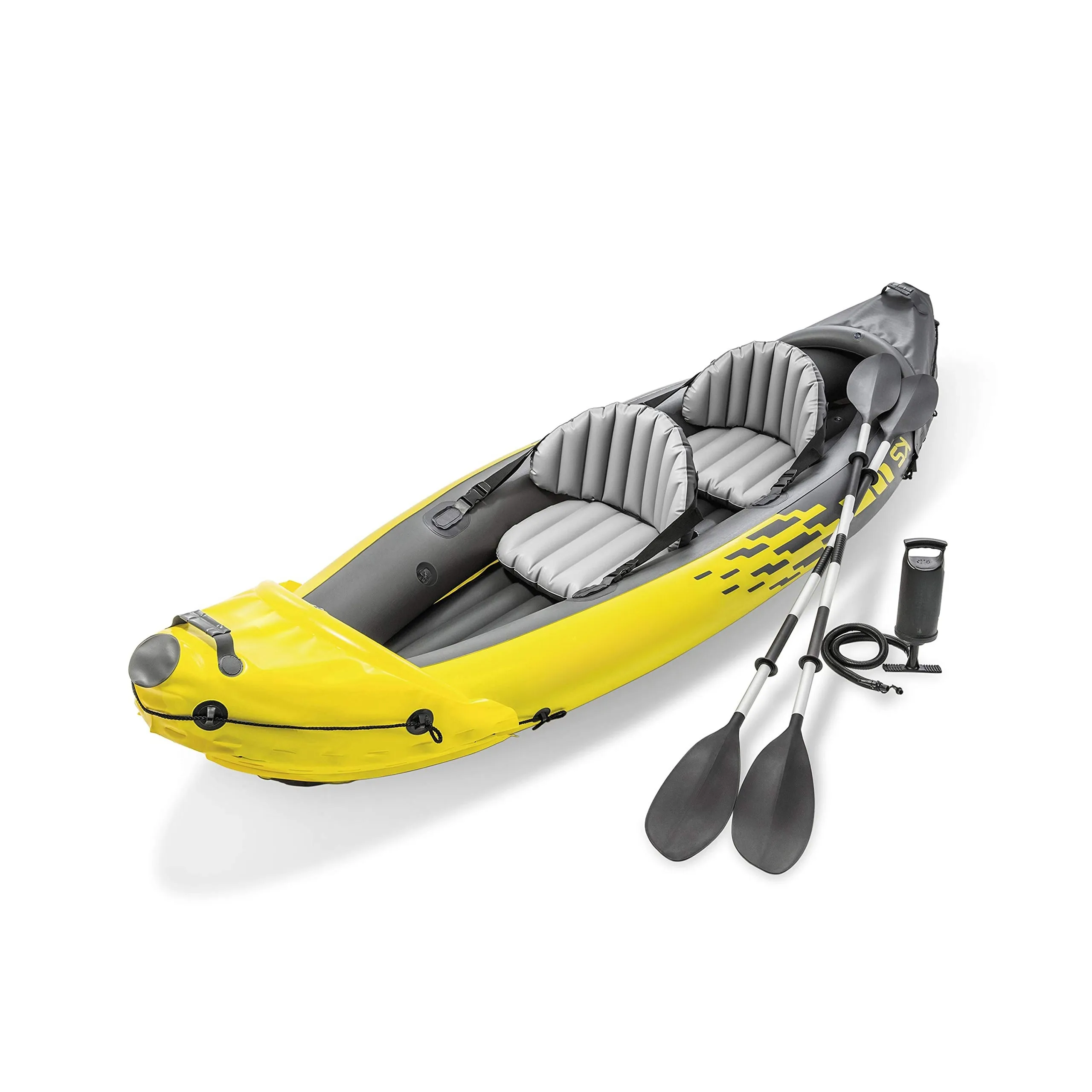 Ventas calientes Pedal inflable Kayak 2 asientos Inflable Drop Stitch Kayak al aire libre Fisning Canoa Rafting Boat