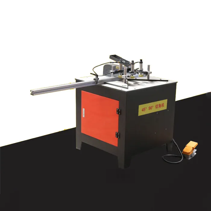 Máquina de corte de liga de alumínio, cortador de canto de 45 graus, máquina de corte de moldura hidráulica de 90 graus