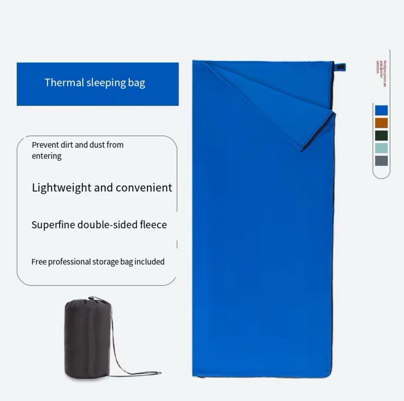 Poids total 650g polaire double face-bleu roi