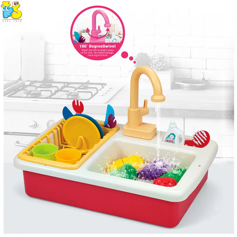 Bambini elettrico lavastoviglie lavello della cucina giocattolo di lavaggio elettrico up game set da cucina finta play toy