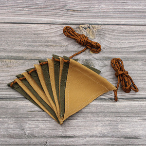 Banderas de banderines personalizadas coloridas, lienzo colgante, Bandera de cuerda triangular, banderines para acampar, banderines, decoración de fiesta, banderines - Product Image 1