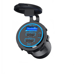 <strong>12</strong> <strong>V</strong>-24v 3 Ports QC 3.0 18W &amp; PD 30W Type C Triple USB <strong>Socket</strong> - Product Image 1