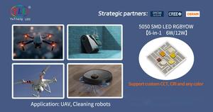 High Power <strong>Led</strong> 5050 6-in-1 <strong>6W</strong> RGBYOW Smd <strong>Led</strong> Superflux <strong>Leds</strong> Chips UAV Drones Light Source for Cleaning Robots Stage Lights