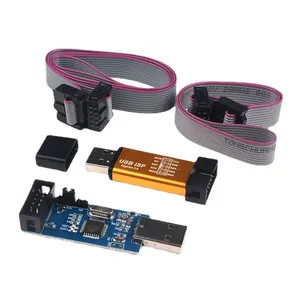 1 adet yeni USBASP USBISP AVR programcı USB iss USB ASP ATMEGA8 ATMEGA128 destek Win7 64K 10Pin 6 Pin adaptör panosu