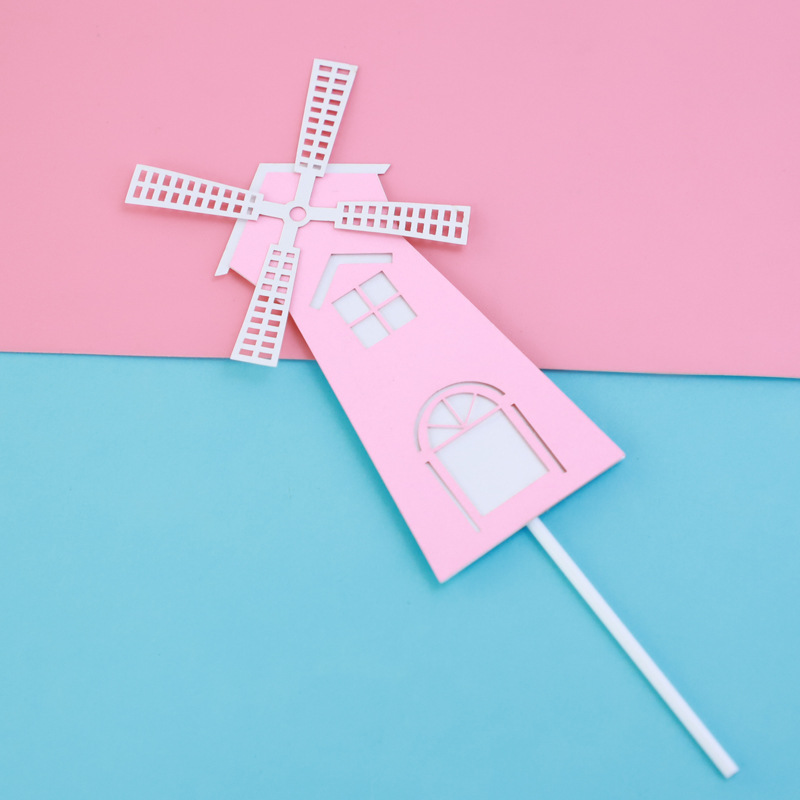 Moulin à vent rose