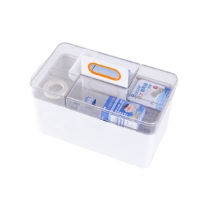 Nhựa nhà bếp đồ lặt vặt lưu trữ Organizer Viện trợ đầu tiên hộp thuốc Caddy phòng tắm mỹ phẩm nhựa lưu trữ hộp - Product Image 4