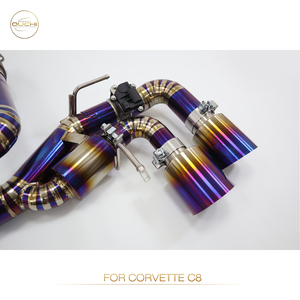 Ouchi Purple Titanium Catback Exhaust for Corvette C8 with Remote Control Valve and Purple Titanium <strong>Tips</strong> Exhaust System - Product Image 2