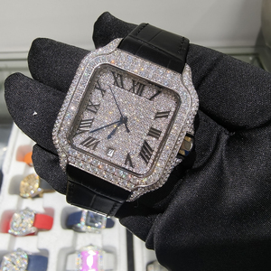 Buste Down Hip Hop Iced Out Diamant Montres Automatique Mécanique VVS Moissanite Montre Passé Diamant Testeur - Product Image 6