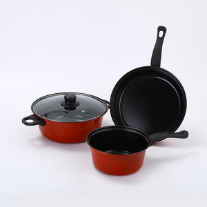 热卖家用厨具3件套定制烹饪底具锅炊具套装不粘铝炊具套装 - Product Image 6