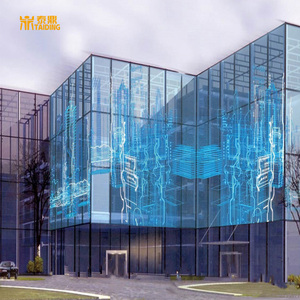 HD Transparent Mesh Modul Display 3D LED Transparent Glas Werbe bildschirm für Elevator Retail Store Einkaufs zentrum Animation - Product Image 4