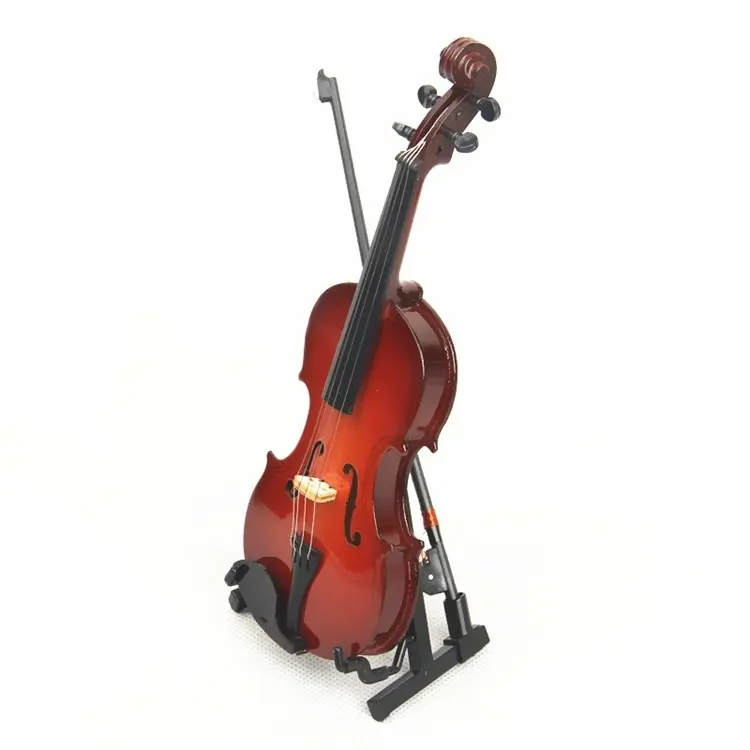Mini musical instrument model mini wooden violin model home decoration ornaments to send friends birthday gifts