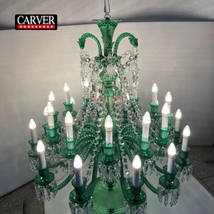 工厂定制土耳其风格大绿色高品质玻璃水晶台灯 - Product Image 4