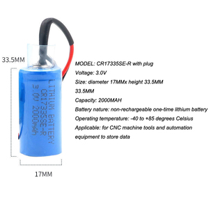 Литиевая батарея CR17335SE-R(3v) программируемый контроллер Тип Q6BAT с черным разъем - Product Image 6