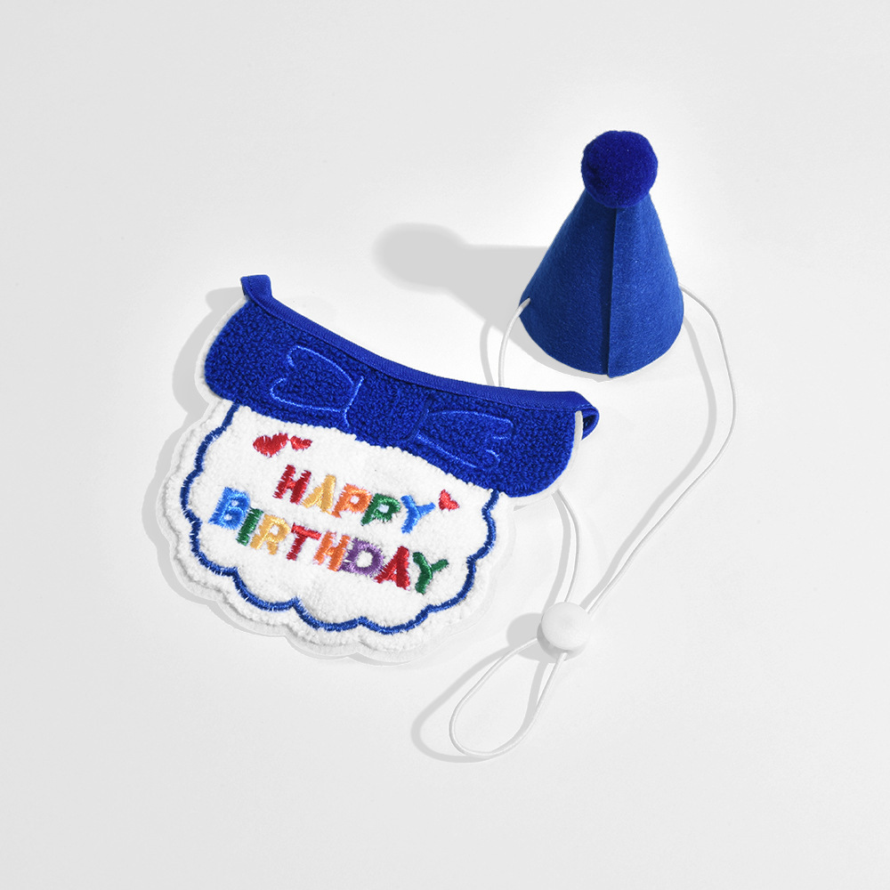 Chapeau bavoir bleu foncé
