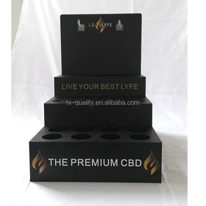 2023 Fashion Luxury Counter Top Full <strong>Color</strong> Printing Matte Black Acrylic Cosmetic Organizer <strong>Display</strong> Stand with <strong>Hooks</strong> - Product Image 3