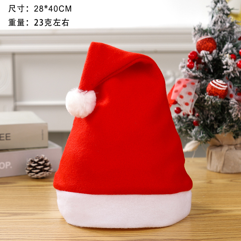 Chapeau de Noël brossé adulte