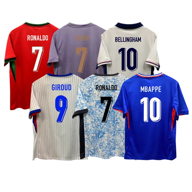 Vente en gros Euro France Angleterre uniforme de football vierge édition thaïlandaise version fan de haute qualité vêtements de football pour hommes