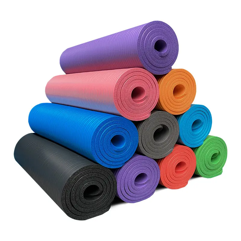 Fitness anti derrapante eco amigável um orgânico personalizado dobrável 3mm PVC logotipo personalizado ioga mat