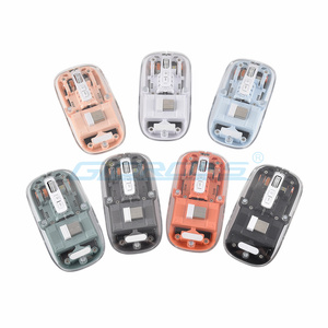 Ratón de teclas silenciosas multifuncionales, ratón Bluetooth recargable inalámbrico transparente para tableta, portátil de escritorio - Product Image 3