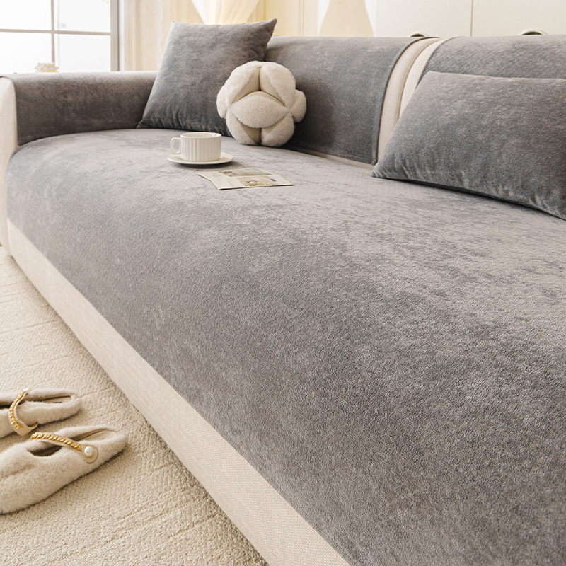 Tapis imperméable en polaire Cloud-Feel de couleur unie TR - Gris clair
