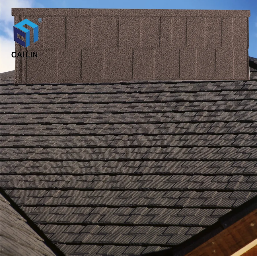 Materiais de construção resistente ao calor, peso pesado, 0.3mm-0.60mm, pedra de cor diferente, revestido, telhado de metal, tesla, telhado solar
