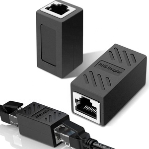 Network Lan Ethernet <strong>Adapter</strong> Cat7 Cat6 Cat5e Cat5 Female to Female Ethernet Connector Extender Inline RJ45 Coupler - Product Image 1
