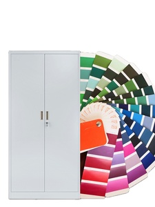 מפעל נדנדה דלת מתכת אחסון ארון פלדה ארון תיוק ארון מתכת עם ארבעה מדפים מתכווננים - Product Image 3