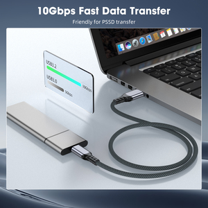Type-C Cable 10Gbps Fast Charging Cable 3A 60W QC 3.0 USB Type a to USB C 3.2 <strong>Computer</strong> Use with 3A Charging <strong>Function</strong> - Product Image 3