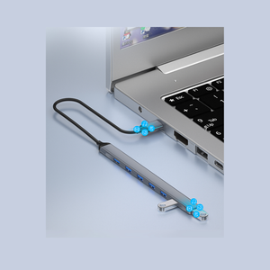 USB3.0 interfaccia Splitter Hub One-Drag sette tastiera del Mouse del Computer del telefono cellulare U disco Docking con tipo-C in Stock! - Product Image 4
