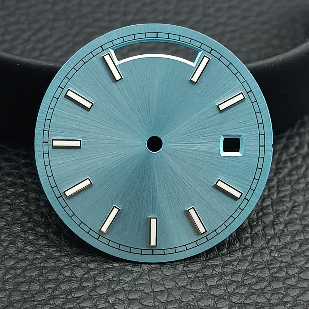 Cadran de montre bleu 31 mm