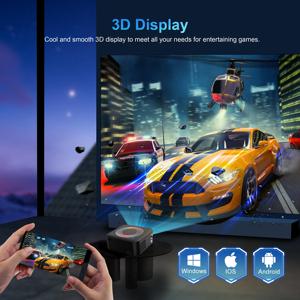 Yinzam <span class=keywords><strong>Xnano</strong></span> <span class=keywords><strong>X5</strong></span> 1080P FHD Mini projektör, taşınabilir LED 400 Ansi lümen açık Video Projecteur ile Android 11 WIFI BT Beamer