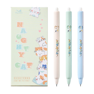 Kattenpers Neutrale Pen Schattig Gezicht Veranderende Pers Pen Zwarte Student Examen <span class=keywords><strong>Quiz</strong></span> St Hoofd