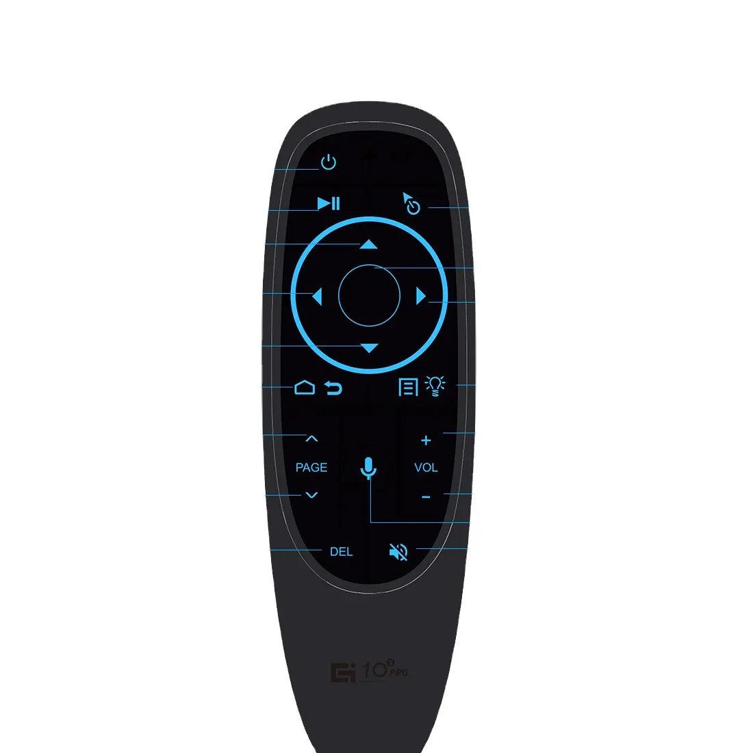 Asisten suara Mouse udara Mini nirkabel 2.4Ghz, mikrofon kontrol & belajar TV Android untuk komputer PC Android TV