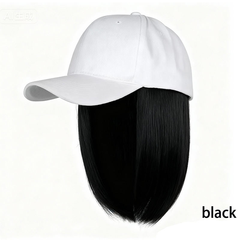 White cap+Black Hair