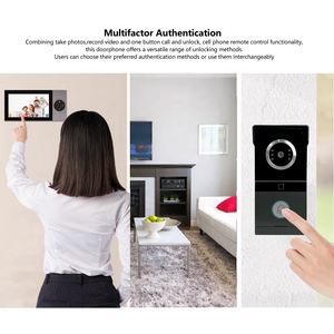 Sistema de intercomunicación para soporte doméstico Puerta y bloqueo de puertas y tarjeta de identificación WIFI Video Door Phone - Product Image 3