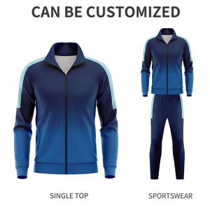 Áo khoác thể thao bóng đá câu lạc bộ Sublimation, may đo, khóa kéo toàn thân, chất liệu 280 gsm, giữ ấm, bộ đồ tập bóng đá WX25705 - Product Image 4