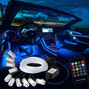 Smart Car Ambient Lighting <strong>Kit</strong> <strong>6</strong>-Zone RGB <strong>LED</strong> Strips with Music Sync &amp; Voice Control - Product Image 3