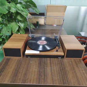 No Third Party Factory Made DirectlyDecorative LP Vinyl Player Retro Turntable 3-speed Bluetooth Turntable with Speaker - Product Image 4